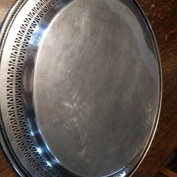 Vintage Silver Plated 15" Tray - Picture 5 of 9